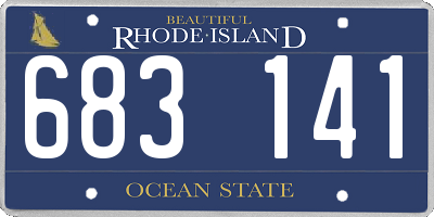 RI license plate 683141