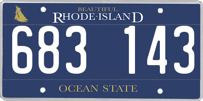 RI license plate 683143