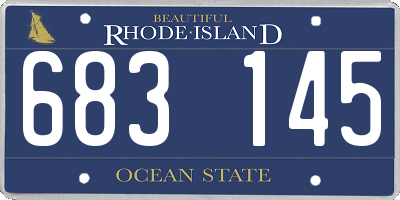 RI license plate 683145