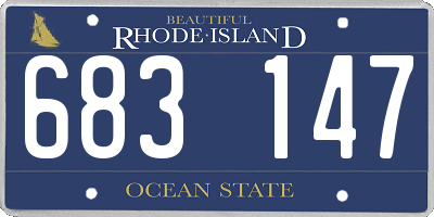 RI license plate 683147