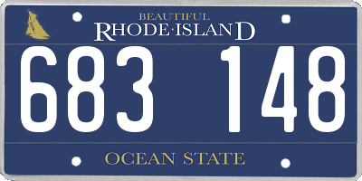 RI license plate 683148
