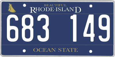 RI license plate 683149