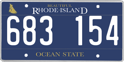 RI license plate 683154