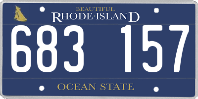 RI license plate 683157