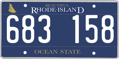 RI license plate 683158