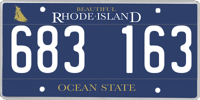RI license plate 683163