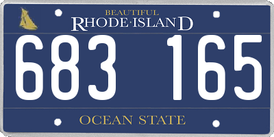 RI license plate 683165