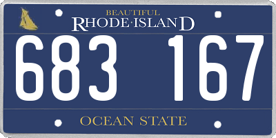 RI license plate 683167