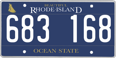 RI license plate 683168