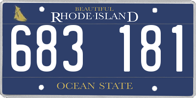 RI license plate 683181