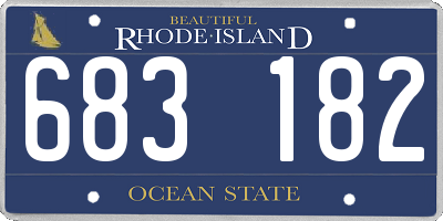 RI license plate 683182