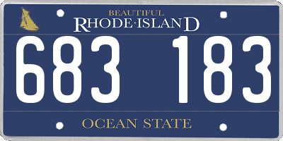 RI license plate 683183
