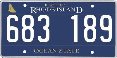 RI license plate 683189