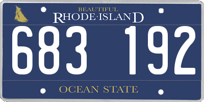 RI license plate 683192