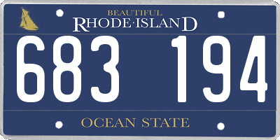 RI license plate 683194