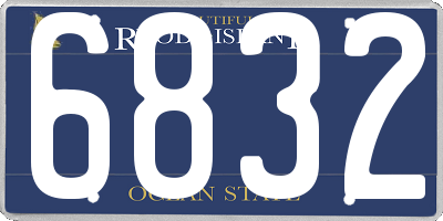RI license plate 6832