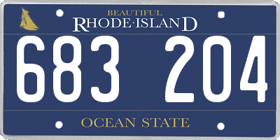 RI license plate 683204