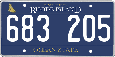 RI license plate 683205