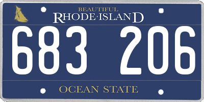 RI license plate 683206