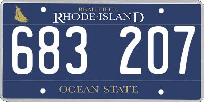RI license plate 683207