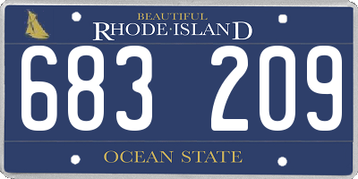 RI license plate 683209
