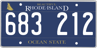 RI license plate 683212