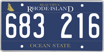 RI license plate 683216