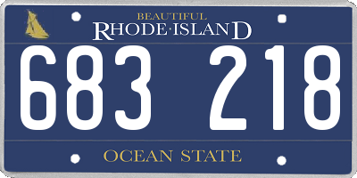 RI license plate 683218
