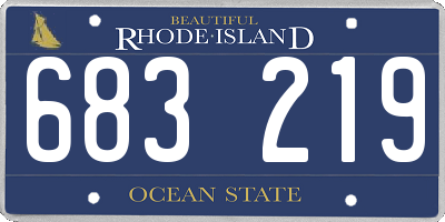 RI license plate 683219