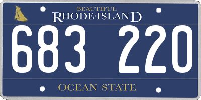 RI license plate 683220