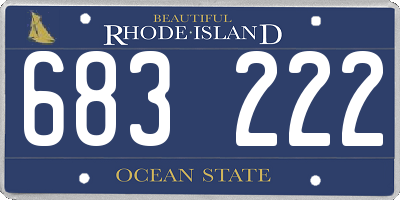 RI license plate 683222