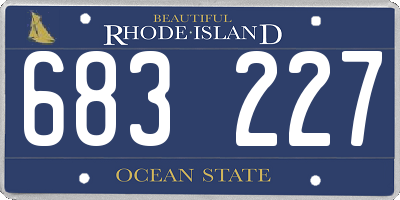 RI license plate 683227