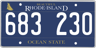 RI license plate 683230