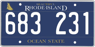 RI license plate 683231
