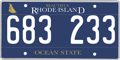 RI license plate 683233