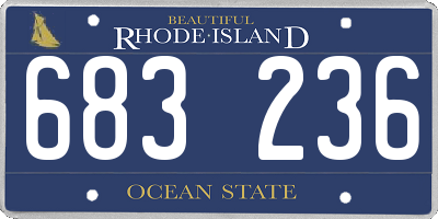 RI license plate 683236