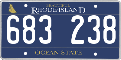 RI license plate 683238