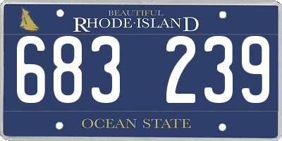 RI license plate 683239