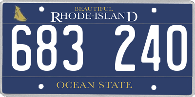 RI license plate 683240