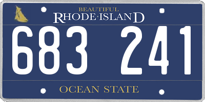 RI license plate 683241