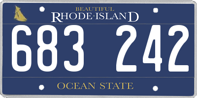 RI license plate 683242