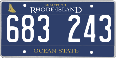 RI license plate 683243