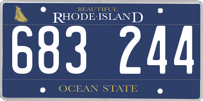 RI license plate 683244