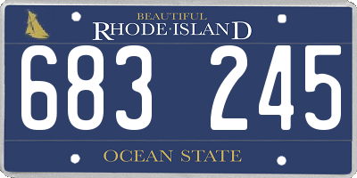 RI license plate 683245