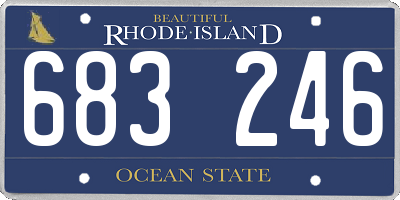 RI license plate 683246