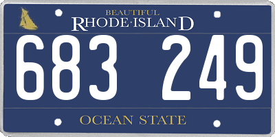 RI license plate 683249