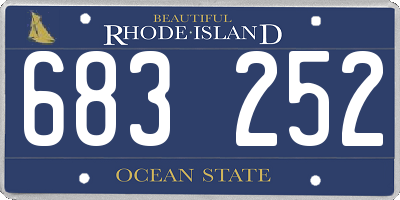 RI license plate 683252