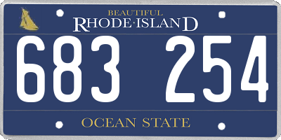 RI license plate 683254