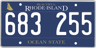RI license plate 683255