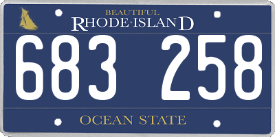 RI license plate 683258